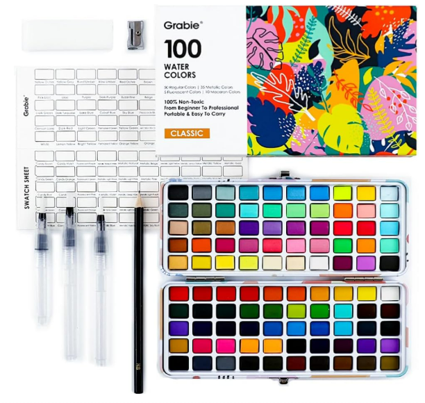 Grabie 100 Colors Watercolor Paint Set