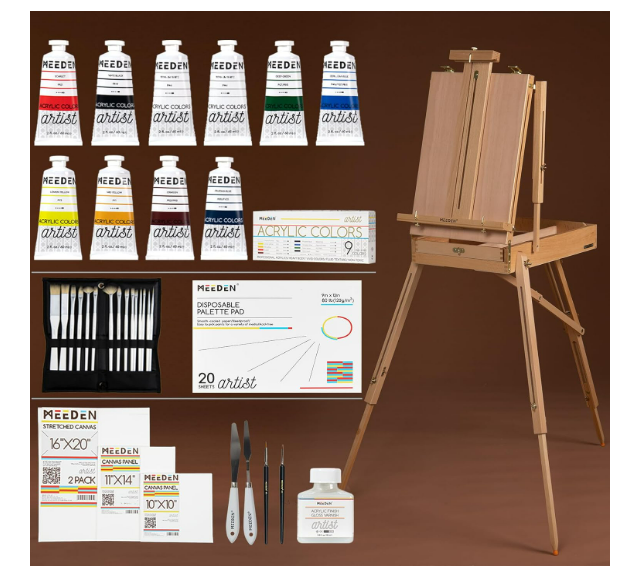 MEEDEN Art Set with French Easel