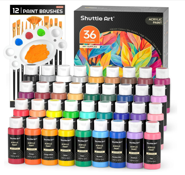 Shuttle Art Acrylic Paint 36 Colors