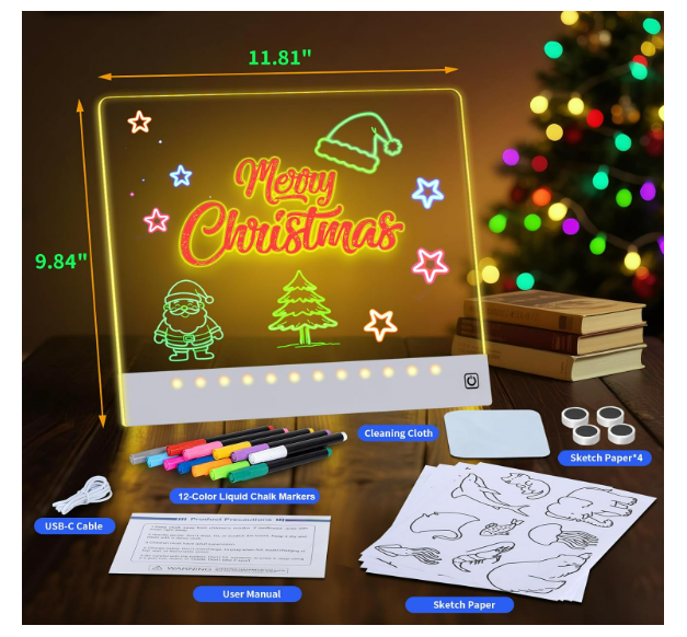 Rechargeable LED Drawing Board for Kids